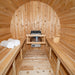 Dundalk Leisurecraft 4 - Person Canadian Timber Serenity Barrel Sauna With Solid Wood Benches [CTC2245W] (SAK94862) - Elite Recovery Wellness
