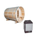 Dundalk Leisurecraft 4 - Person Canadian Timber Serenity Barrel Sauna With Solid Wood Benches [CTC2245W] (SAK94862) - Elite Recovery Wellness