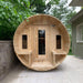 Dundalk Leisurecraft 6 - Person Canadian Timber Tranquility Barrel Sauna With Front Porch [CTC2345W] (SAK96814) - Elite Recovery Wellness