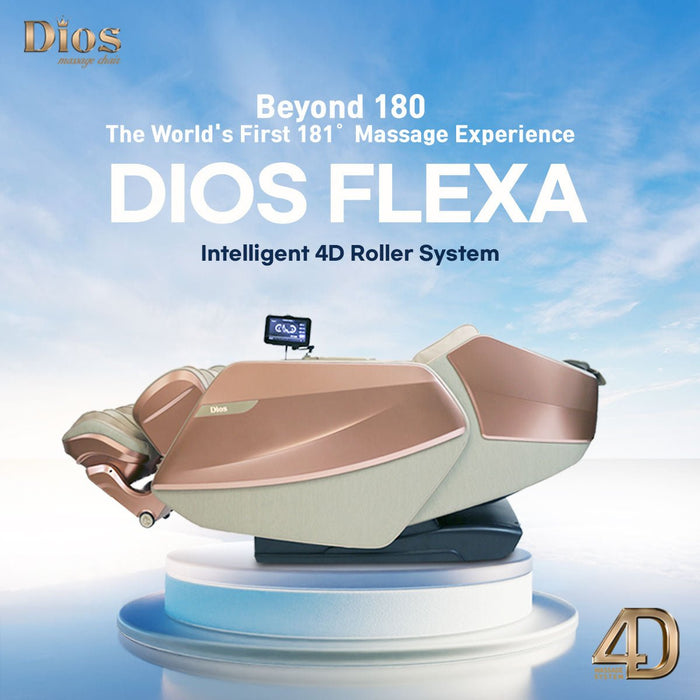 PRE - Order: Dios Flexa – World’s First 181° Full - Body Hyper - Extension Stretching Chair | Industry’s Longest 56″ SL - Track, 6 - Level 4D Rollers & First - Ever 4 - Step Precision Ankle Massage - Elite Recovery Wellness