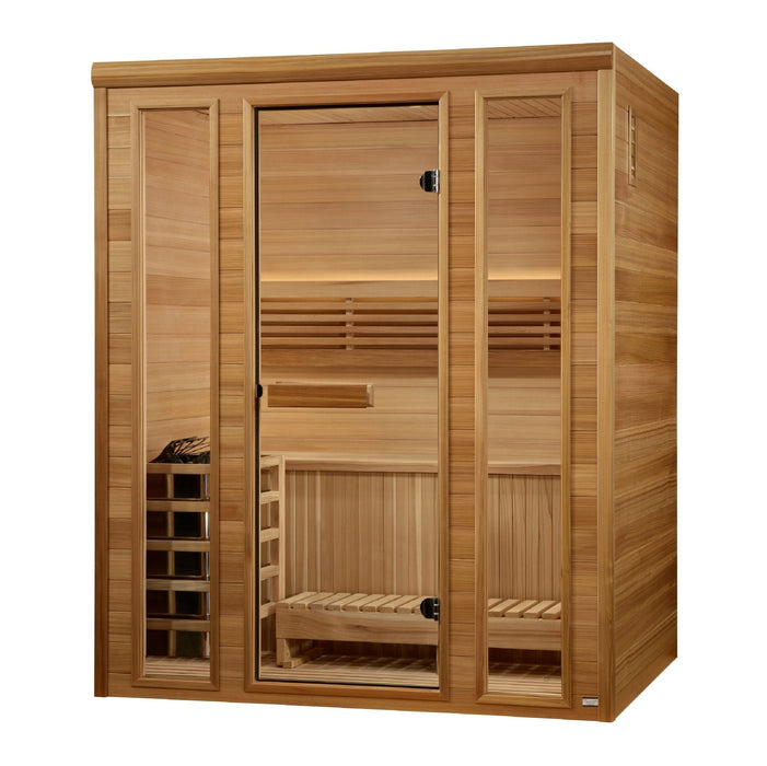 Golden Designs Andermatt Edition – Model GDI-7030-01 (2–3 Person Traditional Steam Sauna, Pacific Premium Clear Cedar)