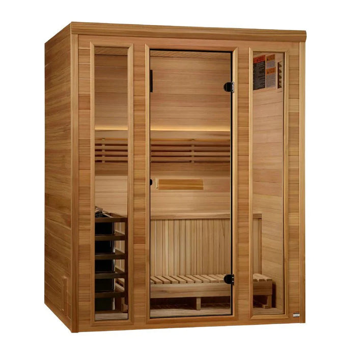 Golden Designs Andermatt Edition – Model GDI-7030-01 (2–3 Person Traditional Steam Sauna, Pacific Premium Clear Cedar)