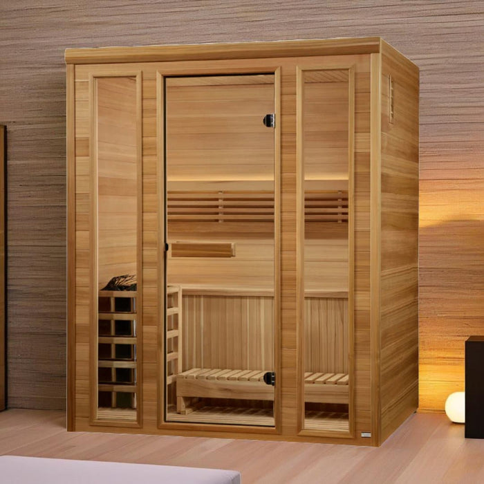 Golden Designs Andermatt Edition – Model GDI-7030-01 (2–3 Person Traditional Steam Sauna, Pacific Premium Clear Cedar)