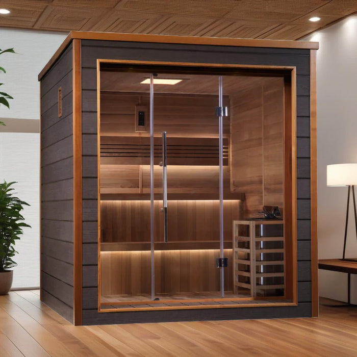 Golden Designs Bergen 6-Person Traditional Sauna – Canadian Red Cedar