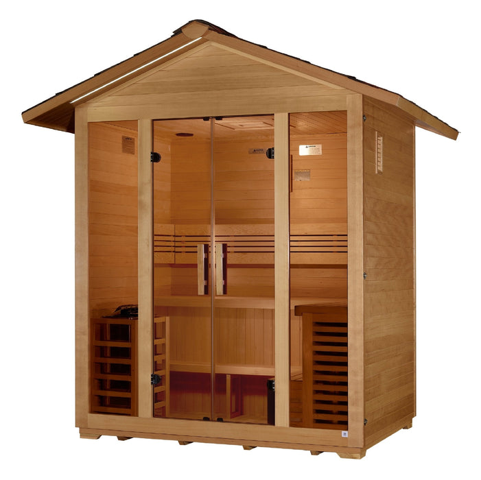 InHouse Wellness Golden Designs Vorarlberg 5-Person Outdoor Traditional Sauna