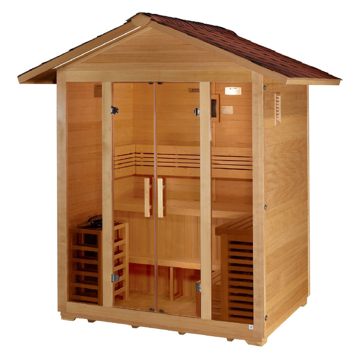 InHouse Wellness Golden Designs Vorarlberg 5-Person Outdoor Traditional Sauna