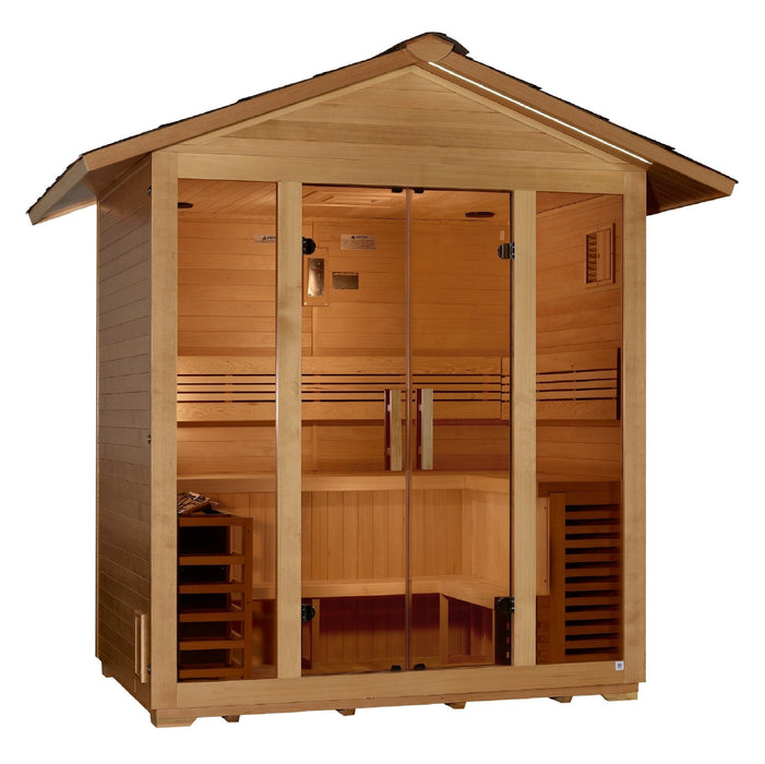 InHouse Wellness Golden Designs Vorarlberg 5-Person Outdoor Traditional Sauna