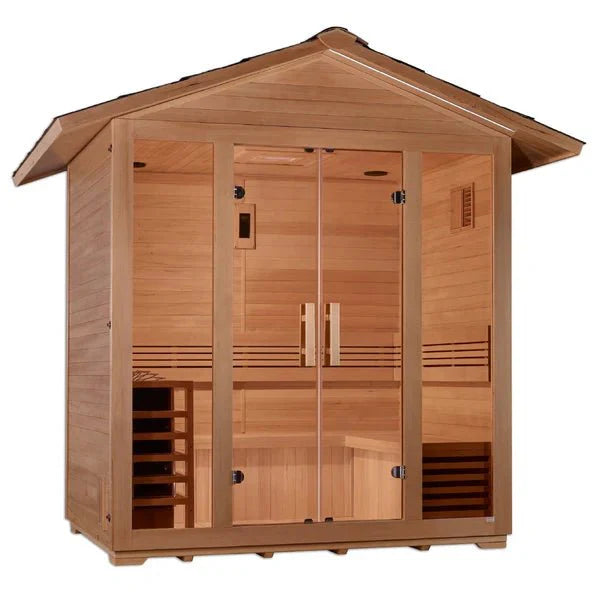 InHouse Wellness Golden Designs Vorarlberg 5-Person Outdoor Traditional Sauna