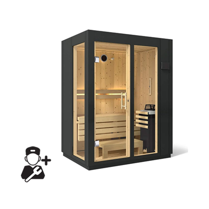 Kohler C1 Indoor Graphite Gray Alcove Design Sauna Kit (SAK93182) - Elite Recovery Wellness