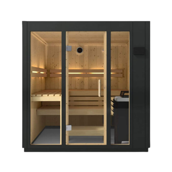 Kohler C1 Indoor Graphite Gray Alcove Design Sauna Kit (SAK93182) - Elite Recovery Wellness