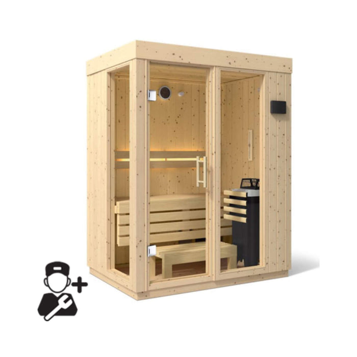 Kohler C1 Luxury Indoor Scandinavian Spruce Home Sauna Kit (SAK60418) - Elite Recovery Wellness