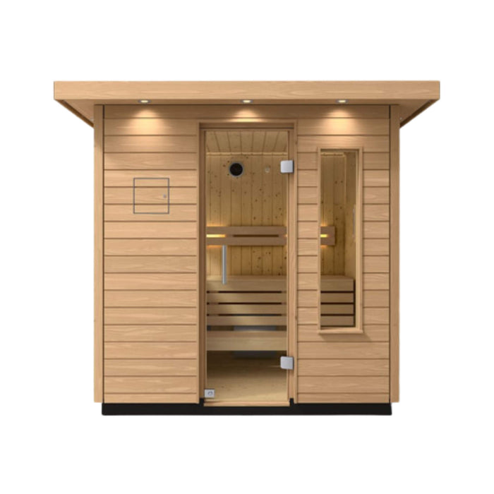 Kohler C2 Outdoor Douglas Fir Scandinavian Spruce Sauna Kit (SAK25973) - Elite Recovery Wellness
