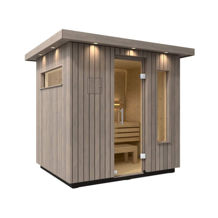 Kohler C2 Outdoor Weathered Gray Spruce Sauna Kit (SAK39184) - Elite Recovery Wellness
