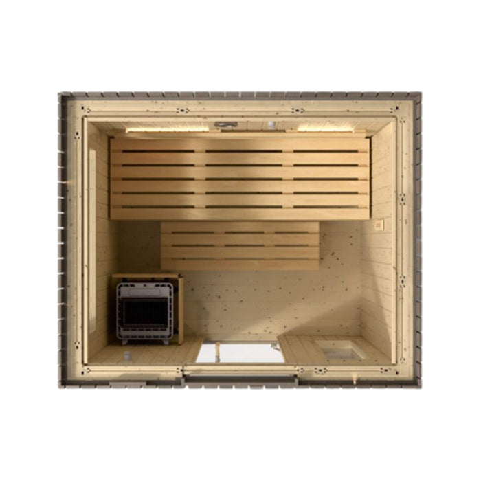 Kohler C2 Outdoor Weathered Gray Spruce Sauna Kit (SAK39184) - Elite Recovery Wellness