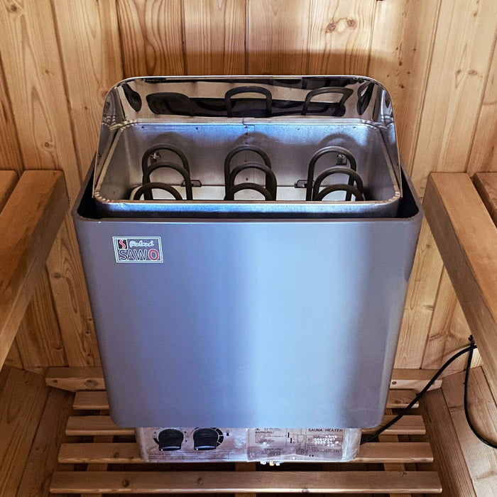 Thermora Large Premium American White Oak Outdoor Wooden Barrel Sauna With 4.5KW Sauna Heater (SAK45968) - Elite Recovery Wellness