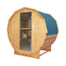 Thermora Large Premium American White Oak Outdoor Wooden Barrel Sauna With 4.5KW Sauna Heater (SAK45968) - Elite Recovery Wellness
