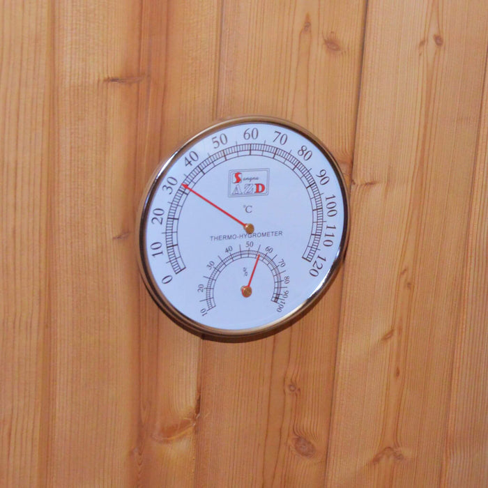 Thermora Large Premium American White Oak Outdoor Wooden Barrel Sauna With 4.5KW Sauna Heater (SAK45968) - Elite Recovery Wellness