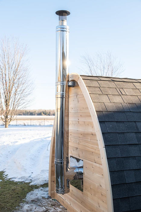 InHouse Wellness LeisureCraft CT MiniPOD Outdoor Sauna – 3–4 Person Cedar Pod Sauna