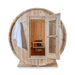 Dundalk Leisurecraft 84 - Inch 4 - Person Canadian Timber Harmony Barrel Sauna With Solid Wood Benches [CTC22W] (SAK96842) - Elite Recovery Wellness