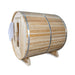 Dundalk Leisurecraft 84 - Inch 4 - Person Canadian Timber Harmony Barrel Sauna With Solid Wood Benches [CTC22W] (SAK96842) - Elite Recovery Wellness
