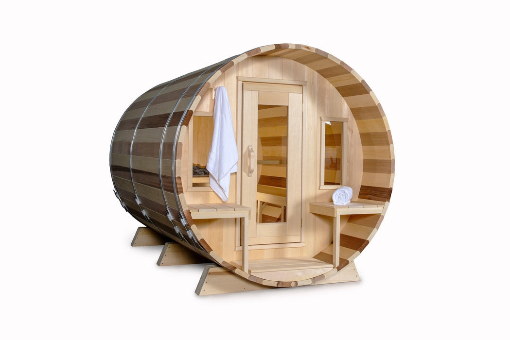 InHouse Wellness LeisureCraft Tranquility Barrel Sauna for up to 8 People | Premium Canadian Cedar