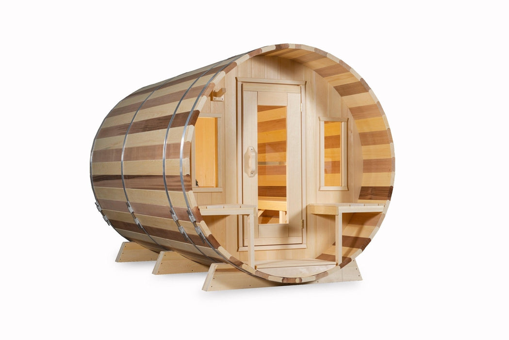 InHouse Wellness LeisureCraft Tranquility Barrel Sauna for up to 8 People | Premium Canadian Cedar
