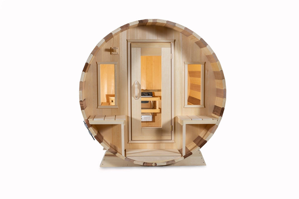 InHouse Wellness LeisureCraft Tranquility Barrel Sauna for up to 8 People | Premium Canadian Cedar