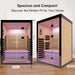 Thermora Flux Luxury 2 - Person Canadian Hemlock Wood Far Infrared Home Sauna (SAK02184) - Elite Recovery Wellness