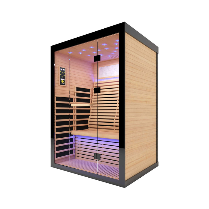 Thermora Flux Luxury 2 - Person Canadian Hemlock Wood Far Infrared Home Sauna (SAK02184) - Elite Recovery Wellness