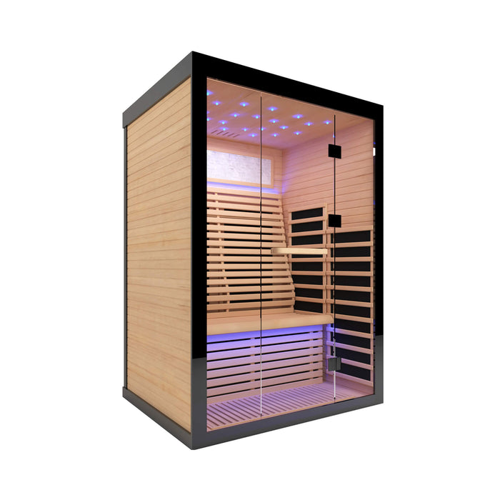 Thermora Flux Luxury 2 - Person Canadian Hemlock Wood Far Infrared Home Sauna (SAK02184) - Elite Recovery Wellness