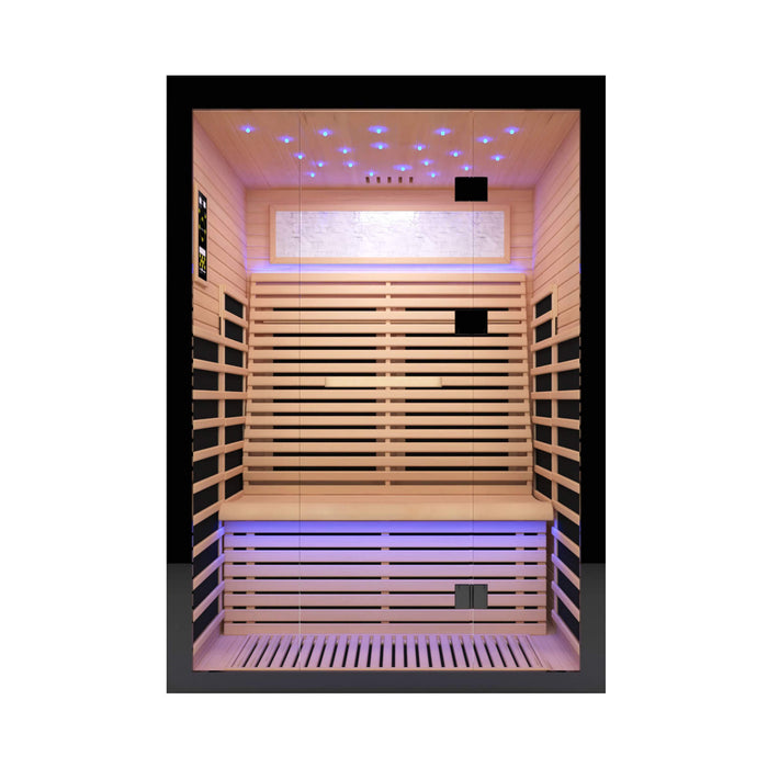 Thermora Flux Luxury 2 - Person Canadian Hemlock Wood Far Infrared Home Sauna (SAK02184) - Elite Recovery Wellness