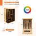 Thermora Valen Luxury 2 - Person Low EMF FAR Infrared Heat Wood Home Personal Spa Sauna W/ Panoramic Tempered Glass, 2000W (SAK27481) - Elite Recovery Wellness