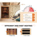 Thermora Valen Luxury 2 - Person Low EMF FAR Infrared Heat Wood Home Personal Spa Sauna W/ Panoramic Tempered Glass, 2000W (SAK27481) - Elite Recovery Wellness