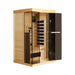 Thermora Valen Luxury 2 - Person Low EMF FAR Infrared Heat Wood Home Personal Spa Sauna W/ Panoramic Tempered Glass, 2000W (SAK27481) - Elite Recovery Wellness