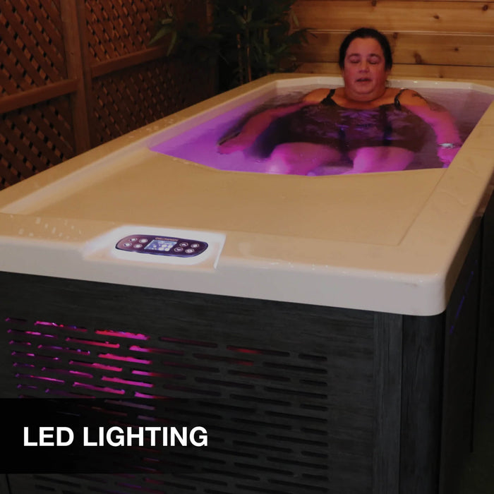 CSC 1000 Premium Cold Plunge Spa Tub With Built - In Ozone And Multi - Coloured Exterior Lighting (SAK37605) - Elite Recovery Wellness
