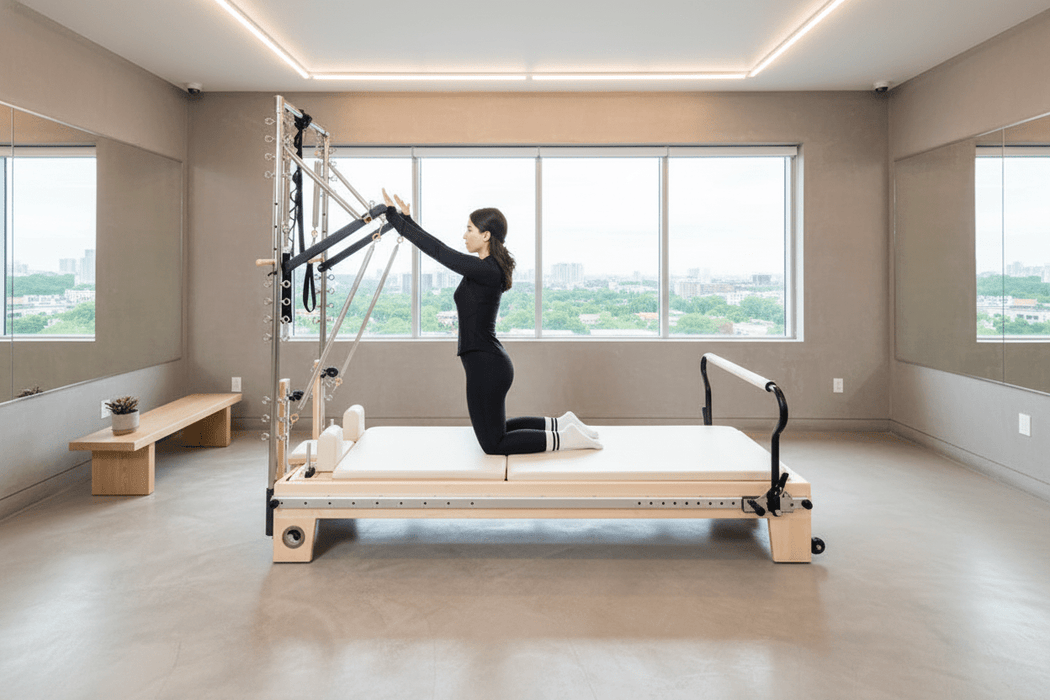 Nano Elite Half Trapeze - Adjustable Studio Pilates Reformer with Tower - RE09 - Elite Recovery Wellness