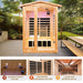 Thermora Zorin Premium 2 - Person Indoor Outdoor Low EMF FAR - Infrared Hemlock Wood Personal Home Sauna Spa, 1750W (SAK27451) - Elite Recovery Wellness
