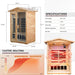 Thermora Zorin Premium 2 - Person Indoor Outdoor Low EMF FAR - Infrared Hemlock Wood Personal Home Sauna Spa, 1750W (SAK27451) - Elite Recovery Wellness