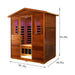 Thermora Luxury 3 - Person Outdoor Mahogany Full Spectrum Ultra - Low EMF FAR Infrared Sauna With Chromotherapy And Bluetooth Speakers (SAK83460) - Elite Recovery Wellness