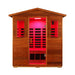 Thermora Luxury 3 - Person Outdoor Mahogany Full Spectrum Ultra - Low EMF FAR Infrared Sauna With Chromotherapy And Bluetooth Speakers (SAK83460) - Elite Recovery Wellness