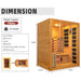 Rövia Aurora 3 - Person Indoor Hybrid Sauna Room With Infrared And 4.5KW Steam Heater (SAK41592) - Elite Recovery Wellness