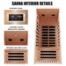 Thermora Elara Premium 1 - Person Indoor Low EMF FAR Infrared Heat Hemlock Wood Personal Home Spa Sauna, 1200W (SAK27463) - Elite Recovery Wellness