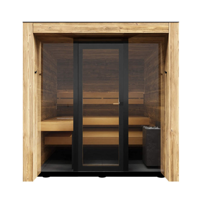 ThermaSol Fortis Fully - Assembled 4 - Person Outdoor Sauna Cabin [Made - To - Order] [14 - FORTIS] (SAK35896) - Elite Recovery Wellness