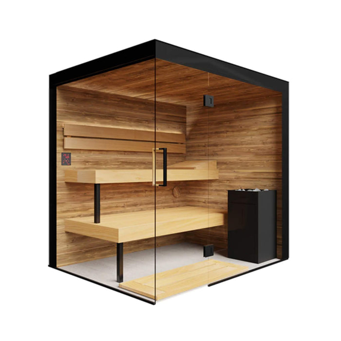ThermaSol Lumaria 2 - 5 Person Indoor Glass Sauna Cabin [14 - LUMARIA] (SAK84962) - Elite Recovery Wellness