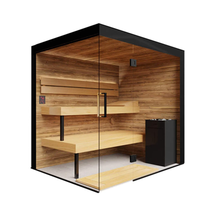 ThermaSol Lumaria 2 - 5 Person Indoor Glass Sauna Cabin [14 - LUMARIA] (SAK84962) - Elite Recovery Wellness