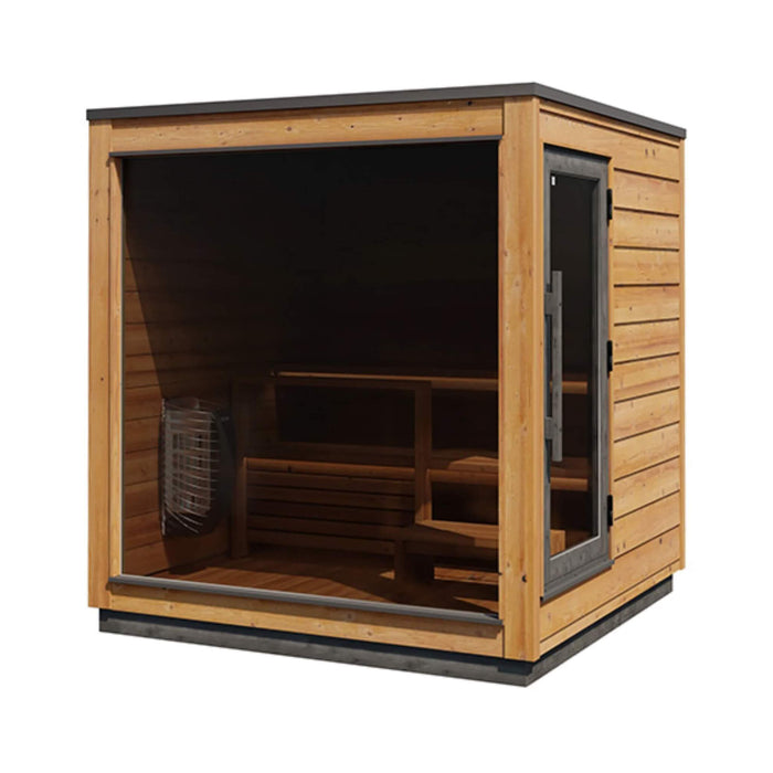 ThermaSol Nordic Dawn 4 - Person Fully - Assembled Outdoor Sauna Cabin [Made - To - Order] [14 - KIR - 4555] (SAK82057) - Elite Recovery Wellness