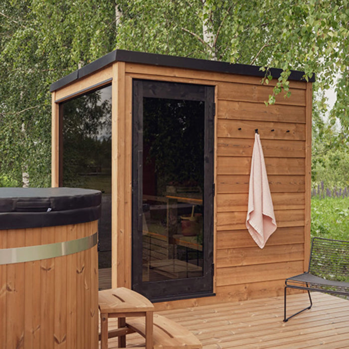 ThermaSol Nordic Dawn 4 - Person Fully - Assembled Outdoor Sauna Cabin [Made - To - Order] [14 - KIR - 4555] (SAK82057) - Elite Recovery Wellness