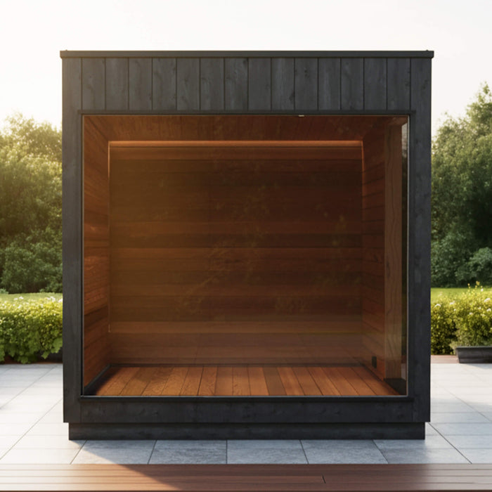 ThermaSol Nordic Misty Outdoor Lounge Medium Sauna Cabin (SAK57649) - Elite Recovery Wellness