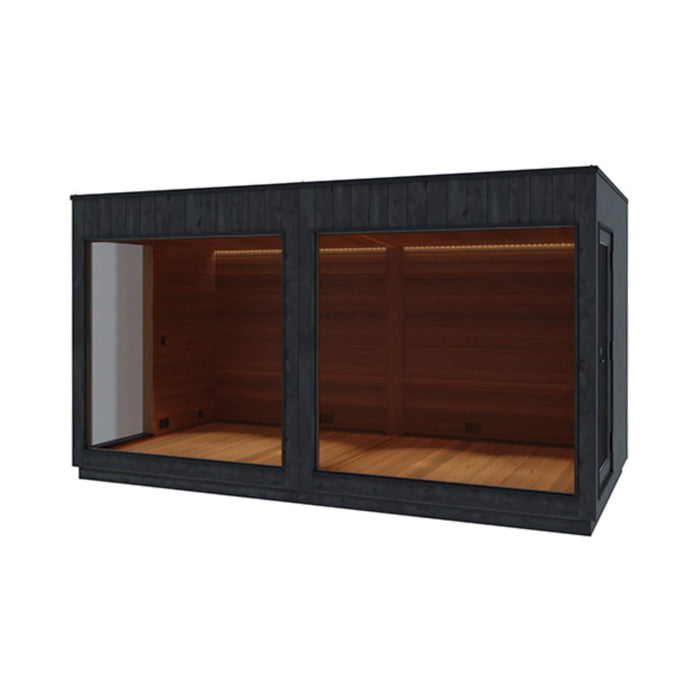 ThermaSol Nordic Misty XL Lounge 2 - Entrance Outdoor Sauna Cabin [Made - To - Order] (SAK72368) - Elite Recovery Wellness