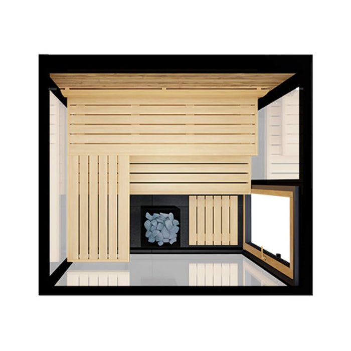 ThermaSol Vue 4 - Person Outdoor Mirrored Glass Sauna [14 - VUEDL/R] (SAK84963) - Elite Recovery Wellness
